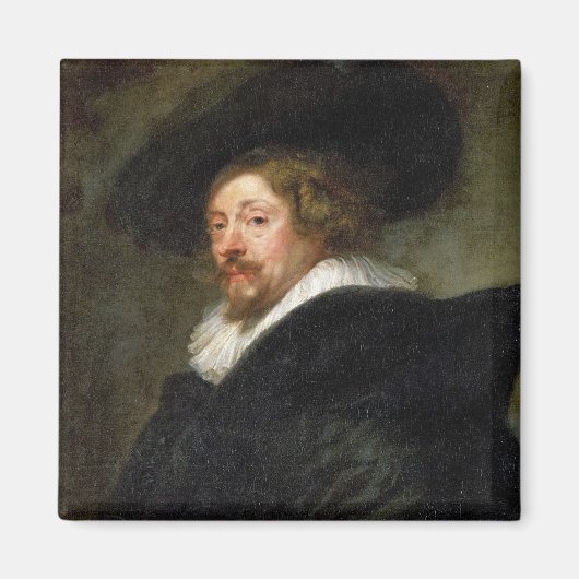 Zelf Portret Peter Paul Rubens schilderij Magneet (Voorkant)