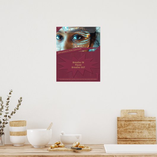 Zelfbeheersing is jouw Superpower Poster (Keuken)