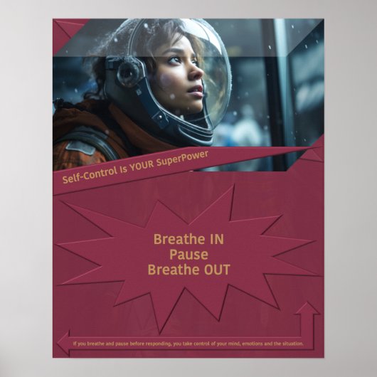 Zelfbeheersing is jouw Superpower Poster (Voorkant)