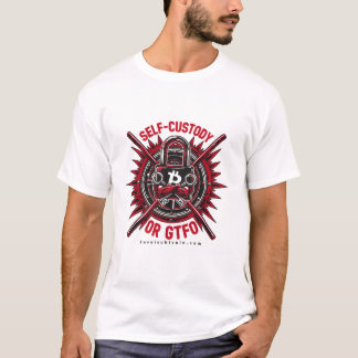 Zelfbewaring of GTFO - Bitcoin T-Shirt
