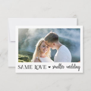Zelfde liefde kleinere bruiloft verkleind simpele