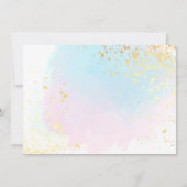 Zelfde liefde Kleinere Huwelijks Script Pink Teal  Aankondiging (Achterkant)