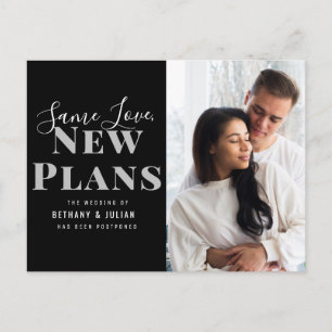 Zelfde liefde, nieuwe plannen verandering date bru briefkaart