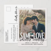 Zelfde liefdesdiepere bruiloft | Bijwerken bruilof Aankondigingskaart (Voorkant / Achterkant)