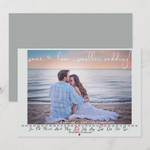 Zelfde liefdeskleinere bruiloft Sparen de Datum Fo Save The Date