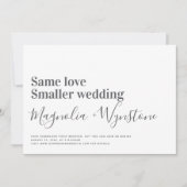 Zelfde liefdesuitnodiging voor kleinere bruiloft kaart (Voorkant)