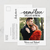 Zelfde Love Cute Heart Downsize Weddenschap 3 Foto Briefkaart (Voorkant / Achterkant)