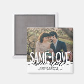 Zelfde nieuwe liefdesdatum bruiloft opslaan Datum Magneet (Voorkant / Achterkant)