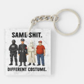 Zelfde Verschillende Kleding Sleutelhanger (Achterkant)