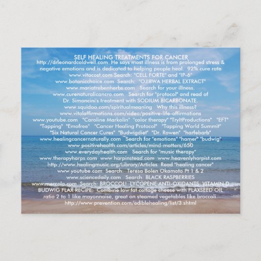 ZELFDE VERWARMING VAN KANKER- EN ILLNESS-BRIEFKAAR BRIEFKAART (Voorkant)