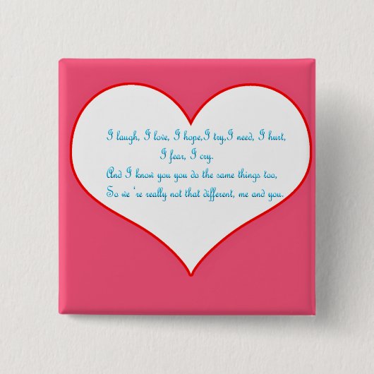 Zelfde Vierkante Button 5,1 Cm (Voorkant)