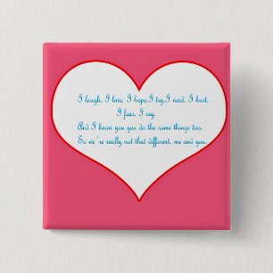 Zelfde Vierkante Button 5,1 Cm