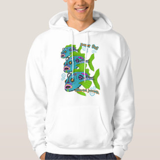 Zelfde vinnen, verschillende reizen Kleurrijke vis Hoodie