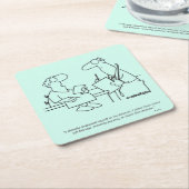 Zelfdiagnose Vierkante Kartonnen Onderzetter (Schuin)