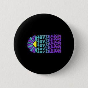 Zelfdodingpreventie bewustzijnsunflower soeverein ronde button 5,7 cm