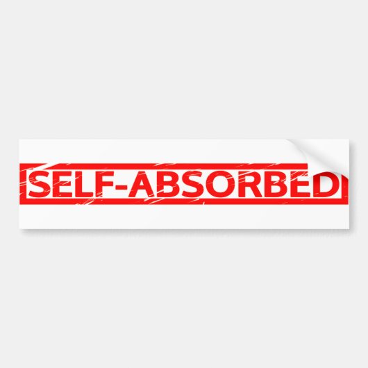 Zelfgeabsorbeerde stempel bumpersticker (Voorkant)