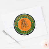 Zelfgekweekte tuinwortelen Inblikken Label Sjabloo (Envelop)