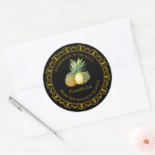  Zelfgemaakt Ananas Jam Label L Zwart (Envelop)