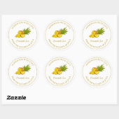 Zelfgemaakt ananas jam label | Wit (Vel)
