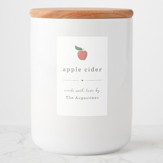 Zelfgemaakt Apple Cider Gift Label Voedselcontainer Etiket (Voorkant)
