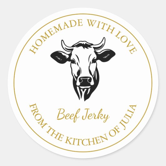 Zelfgemaakt Beef Jerky Label (Voorkant)
