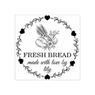 Zelfgemaakt Brood Rubberstempel