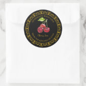 Zelfgemaakt Cherry Jam Label L Zwart (Tas)