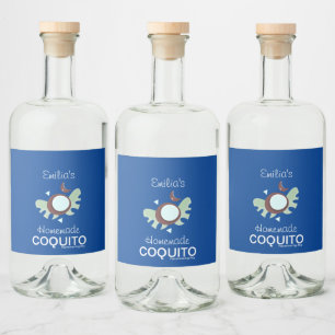 Zelfgemaakt Coquito Recept Zakelijk Branding Likeurfles Etiket