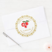  Zelfgemaakt Cranberry Jam Label L Wit (Envelop)