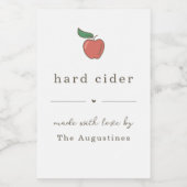 Zelfgemaakt Hard Cider Gift Label Voedselcontainer Etiket (Enkel label)