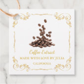 Zelfgemaakt Koffie Extract Square Hang Label (Voorkant)