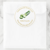Zelfgemaakt komkommer augurk label | Wit (Tas)
