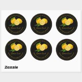 Zelfgemaakt Lemon Curd Label | Zwart (Vel)