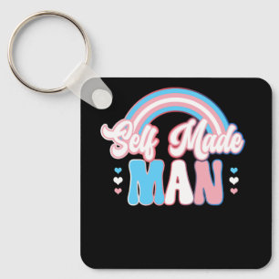 Zelfgemaakt Man Gay Trans Pride Flag Transgender F Sleutelhanger