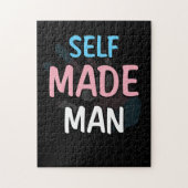 Zelfgemaakt Man Transman LGBT TransPride Flag Gift Legpuzzel (Verticaal)