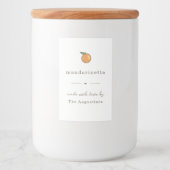 Zelfgemaakt Mandarinetto Mandarijn Likeur Gift Lab Voedselcontainer Etiket (Voorkant)