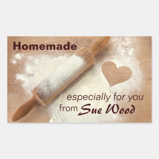 Zelfgemaakt met Heart Custom Bakken Stickers (Voorkant)