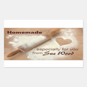 Zelfgemaakt met Heart Custom Bakken Stickers