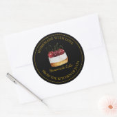 Zelfgemaakt met liefde Cake Label | Zwart (Envelop)