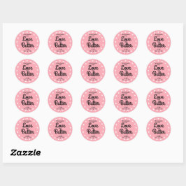 Zelfgemaakt met liefde en boter ronde sticker