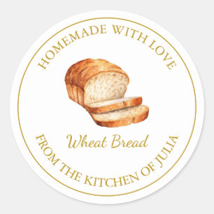 Zelfgemaakt met liefde Fresh Bread Label Wit
