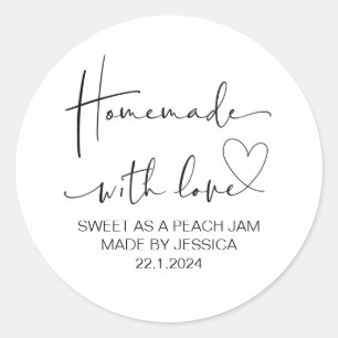 Zelfgemaakt met liefde kleine bedrijven dank u Sch Ronde Sticker