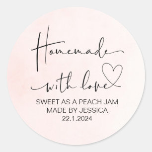 Zelfgemaakt met liefde kleine bedrijven dank u Sch Ronde Sticker