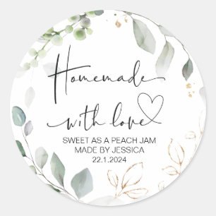 Zelfgemaakt met liefde kleine bedrijven dank u Sch Ronde Sticker