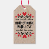 Zelfgemaakt met liefde Kraft Heart Gift Label Cadeaulabel (Voorkant)
