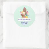 Zelfgemaakt met Love Ice Cream Scoops met Sprinkle Ronde Sticker (Tas)