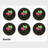 Zelfgemaakt Mixed Berry Jam Label | Zwart (Vel)