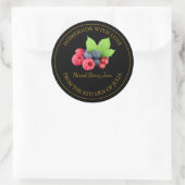 Zelfgemaakt Mixed Berry Jam Label | Zwart (Tas)