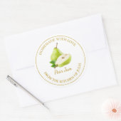 Zelfgemaakt Pear Jam Label | Wit (Envelop)