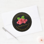 Zelfgemaakt Raspberry Jam Label | Zwart (Envelop)